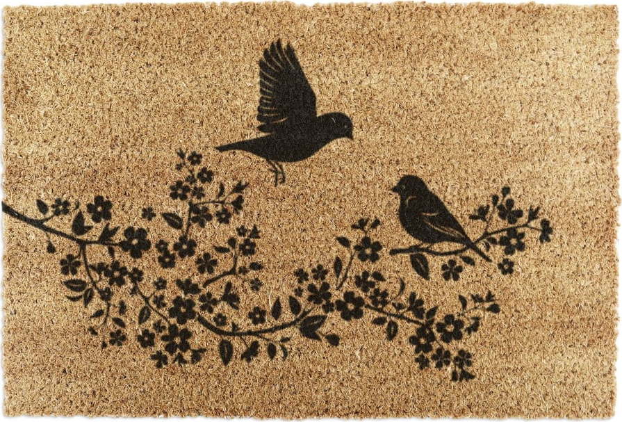 Rohožka z kokosového vlákna 40x60 cm Birds On a Tree – Artsy Doormats Artsy Doormats