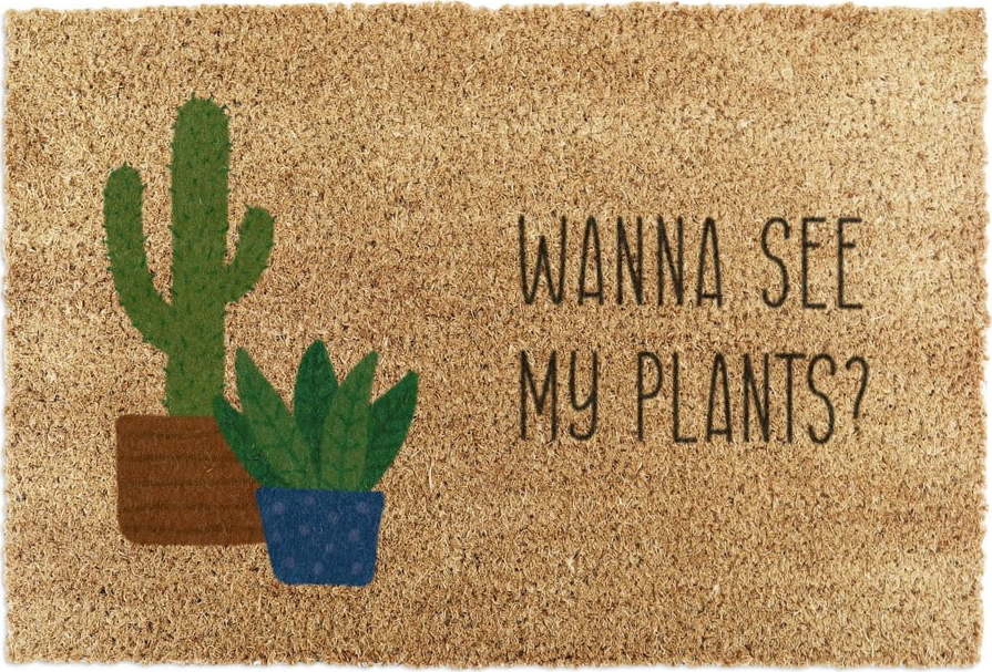 Rohožka z kokosového vlákna 40x60 cm Wanna See My Plants – Artsy Doormats Artsy Doormats