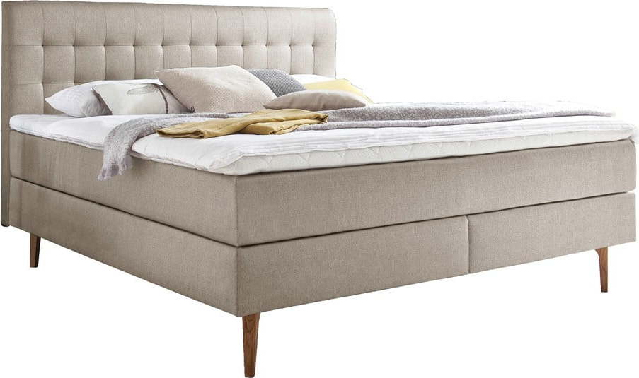 Béžová boxspring postel 180x200 cm Massello – Meise Möbel Meise Möbel