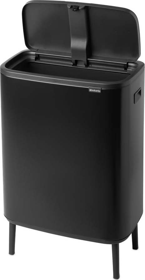 Matně černý dotykový ocelový odpadkový koš 60 l Bo Touch Bin Hi – Brabantia Brabantia