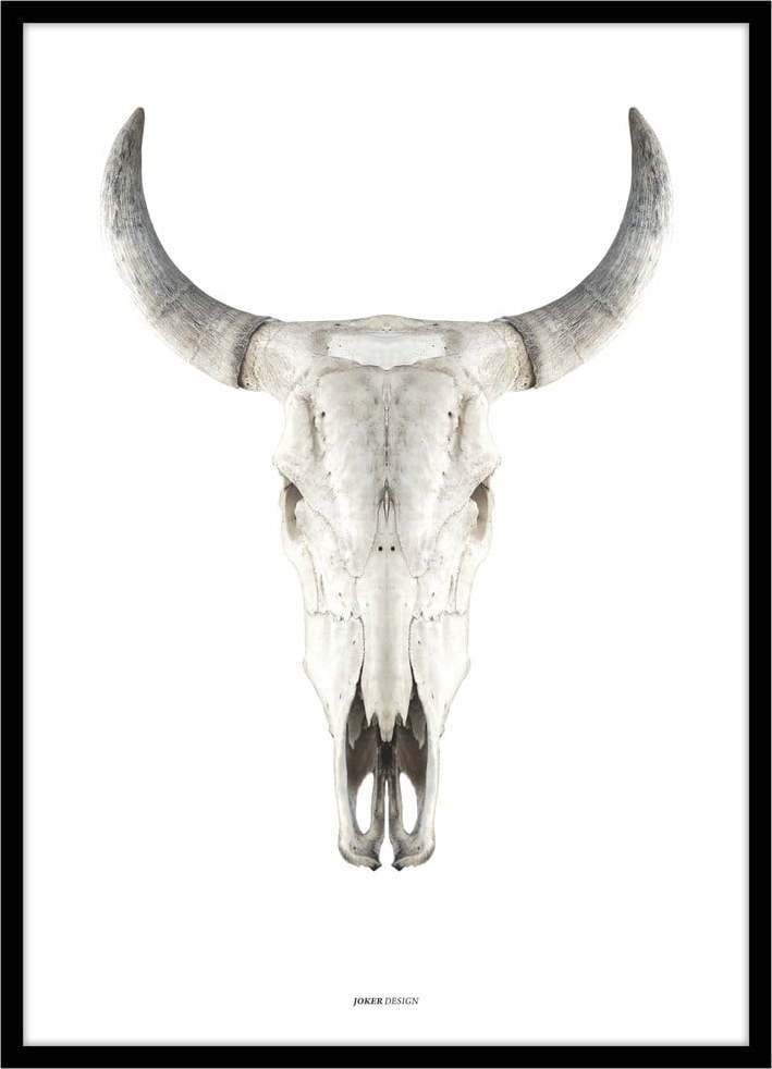 Plakát v rámu 50x70 cm Cow Skull – Malerifabrikken Malerifabrikken