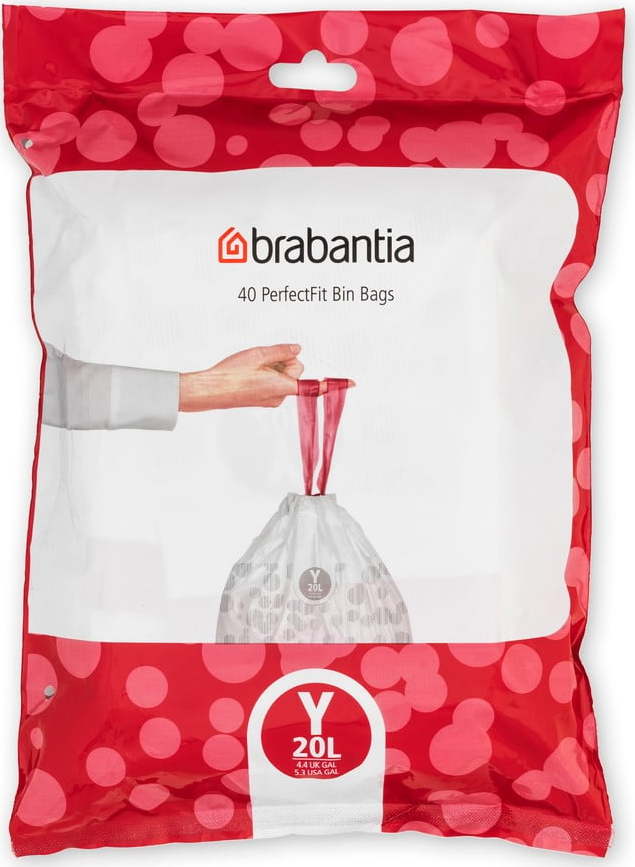 Pytle na odpadky v sadě 40 ks 20 l PerfectFit Y – Brabantia Brabantia