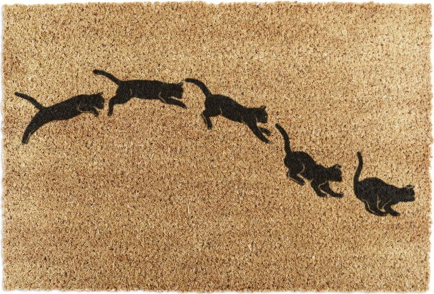 Rohožka z kokosového vlákna 40x60 cm Jumping Cats – Artsy Doormats Artsy Doormats