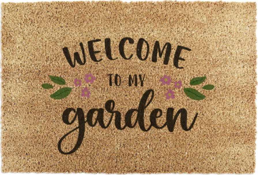 Rohožka z kokosového vlákna 60x90 cm Welcome to My Garden – Artsy Doormats Artsy Doormats