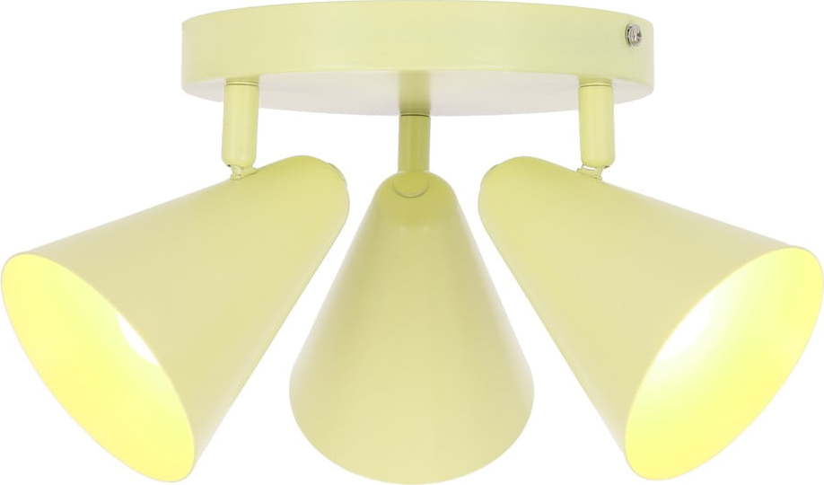 Žluté stropní svítidlo s kovovým stínidlem 34x34 cm Amor – Candellux Lighting Candellux Lighting