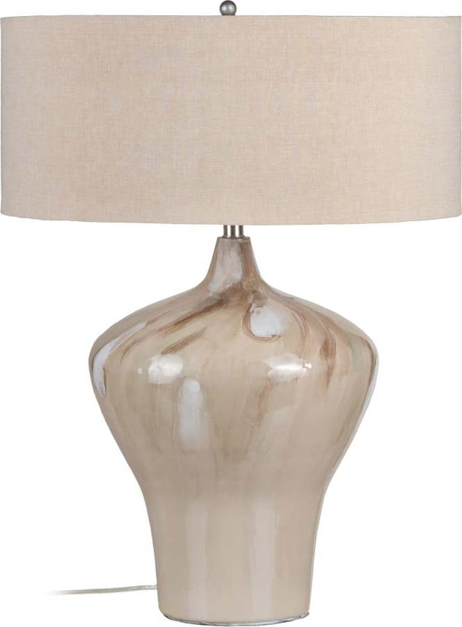 Béžová stolní lampa s textilním stínidlem (výška 66 cm) – Ixia Ixia