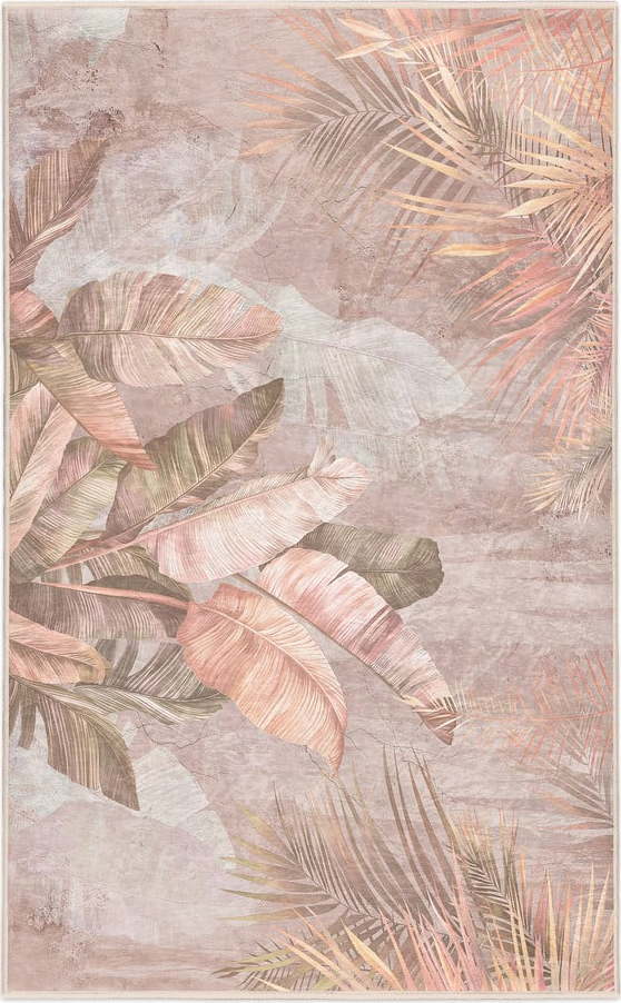 Béžový pratelný koberec 160x230 cm Dusty Leaves – Mila Home Mila Home