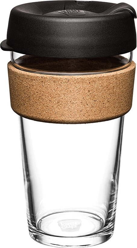 Černo-hnědý cestovní hrnek 454 ml Brew Cork Black L – KeepCup KeepCup