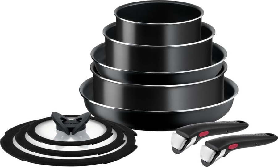 Hliníková sada nádobí 10 ks INGENIO EASY COOK & CLEAN BLAC L1549042 – Tefal Tefal