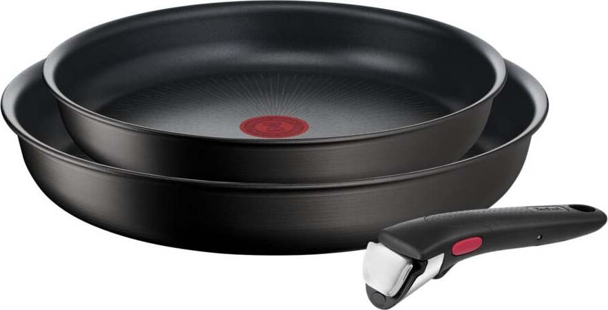 Hliníkové pánve s nepřilnavým povrchem a odnímatelnou rukojetí v sadě 2 ks ø 28 cm INGENIO Eco Resis L3979102 – Tefal Tefal