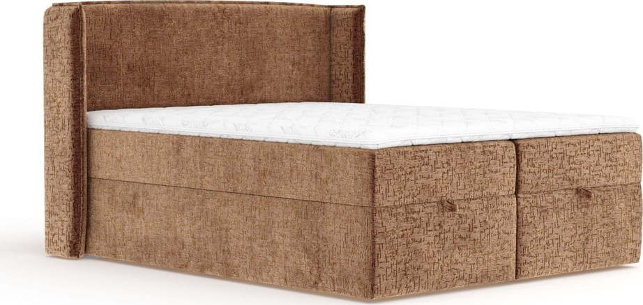 Oranžová boxspring postel s úložným prostorem 160x200 cm Passion – Maison de Rêve Maison de Reve