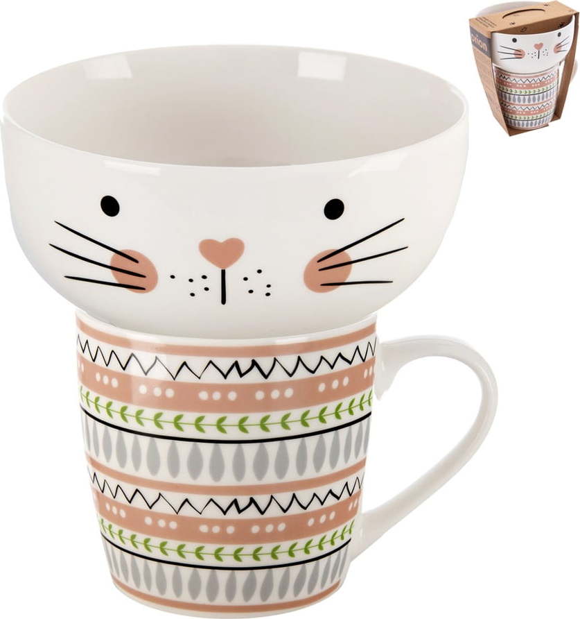 Porcelánový set hrnku a misky 2 ks 350 ml – Orion Orion