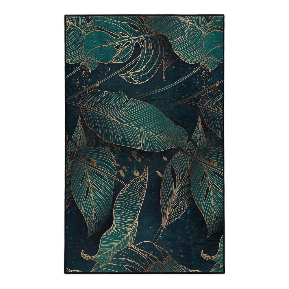 Pratelný koberec v petrolejové barvě 120x180 cm Midnight Jungle – Mila Home Mila Home