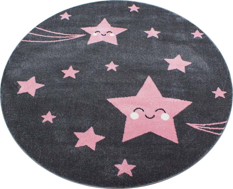 Růžovo-šedý dětský koberec ø 120 cm Kids – Ayyildiz Carpets Ayyildiz Carpets