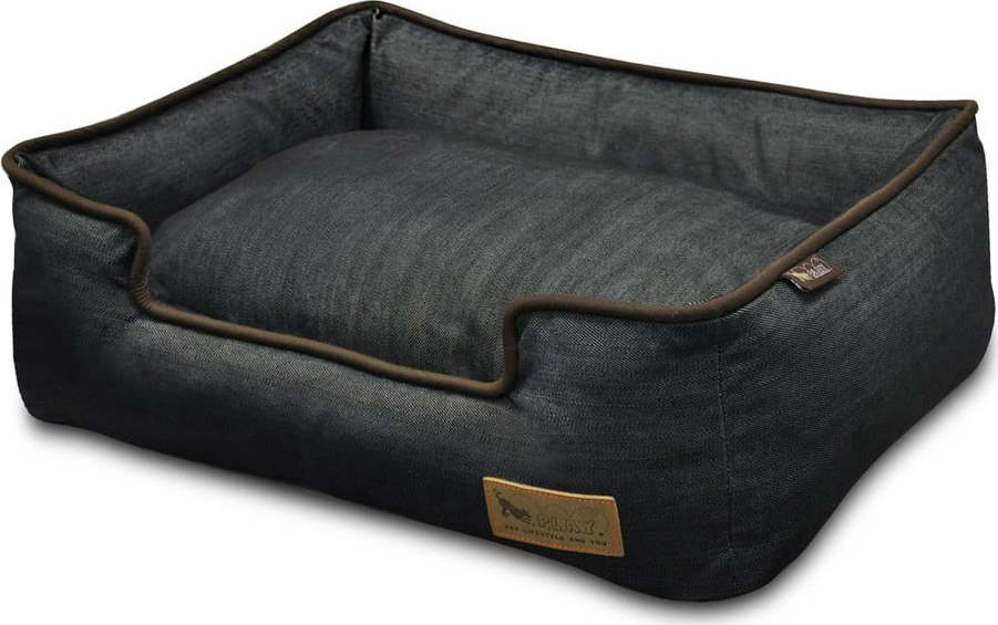 Tmavě modrý pelíšek pro psa 60x50 cm Lounge Bed Denim Medieval Blue / Dark Chocolate S – P.L.A.Y. P.L.A.Y.