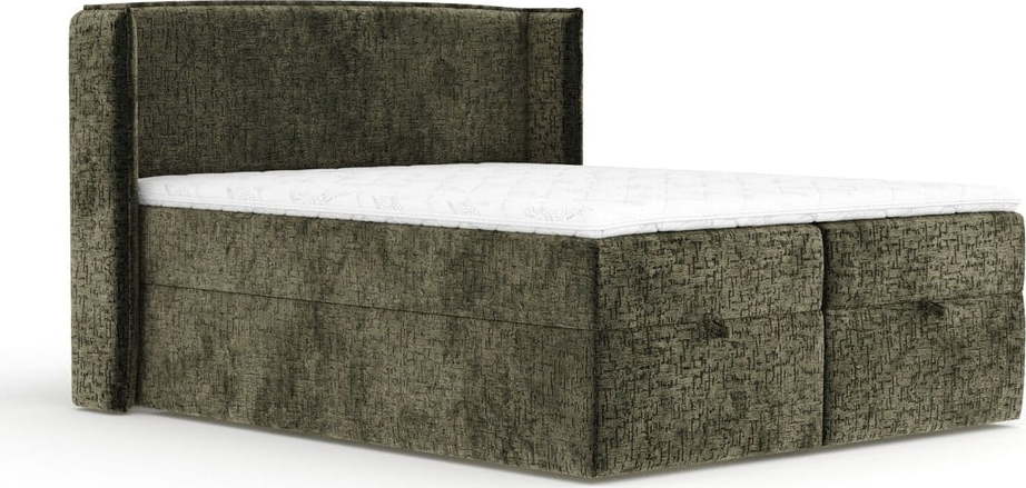 Tmavě zelená boxspring postel s úložným prostorem 160x200 cm Passion – Maison de Rêve Maison de Reve