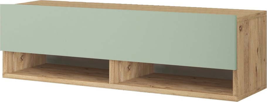 TV stolek v dekoru borovice v zeleno-přírodní barvě 100x29x32 cm – Kalune Design Kalune Design