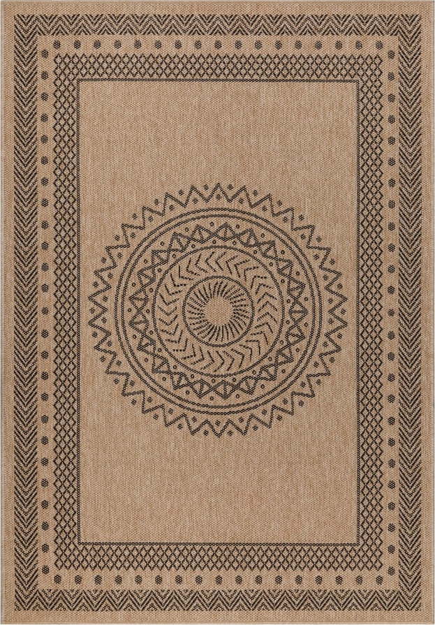 Venkovní běhoun v černo-přírodní barvě 80x250 cm Dhaka – Ayyildiz Carpets Ayyildiz Carpets